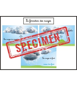 Affiche la formation des nuages