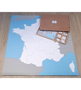 Carte de la France - bâche + étiquettes + Affiches