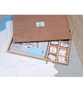 Carte de la France - bâche + étiquettes + Affiches