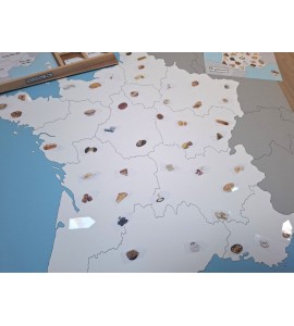Carte de la France - bâche + étiquettes + Affiches