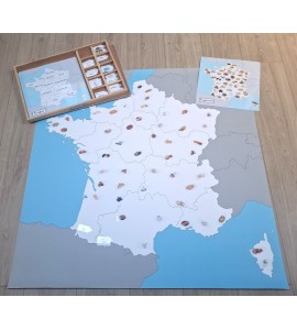 Carte de la France - bâche + étiquettes + Affiches