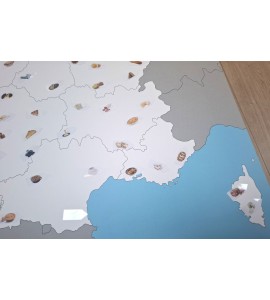 Carte de la France - bâche + étiquettes + Affiches