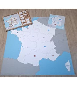 Carte de la France - bâche + étiquettes + Affiches
