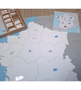 Carte de la France - bâche + étiquettes + Affiches
