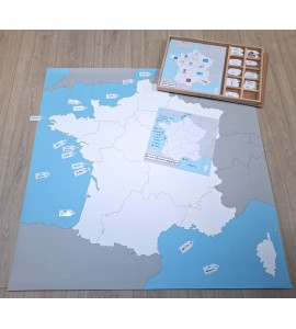 Carte de la France - bâche + étiquettes + Affiches
