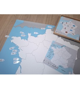 Carte de la France - bâche + étiquettes + Affiches