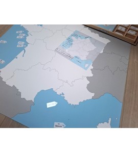 Carte de la France - bâche + étiquettes + Affiches