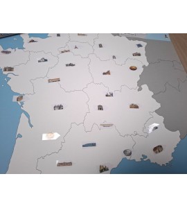 Carte de la France - bâche + étiquettes + Affiches
