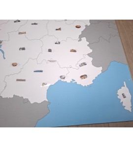 Carte de la France - bâche + étiquettes + Affiches