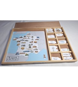 Carte de la France - bâche + étiquettes + Affiches