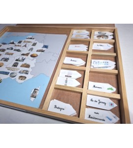 Carte de la France - bâche + étiquettes + Affiches