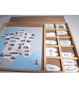 Carte de la France - bâche + étiquettes + Affiches