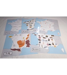 Carte de la France - bâche + étiquettes + Affiches