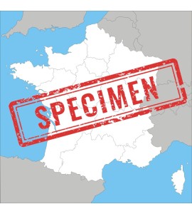 Carte de la France - bâche + étiquettes + Affiches