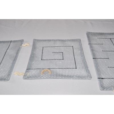 Lot de 3 labyrinthes gris étoilé