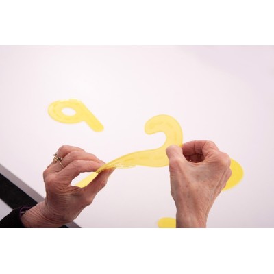 Chiffres en silicone jaune transparent - 26 pièces