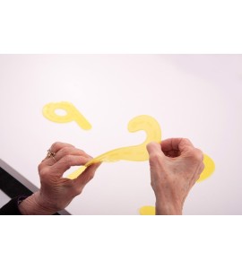 Chiffres en silicone jaune transparent - 26 pièces