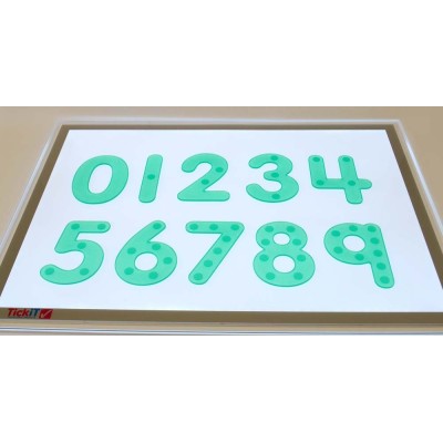 Chiffres en silicone vert transparent - 10 pièces