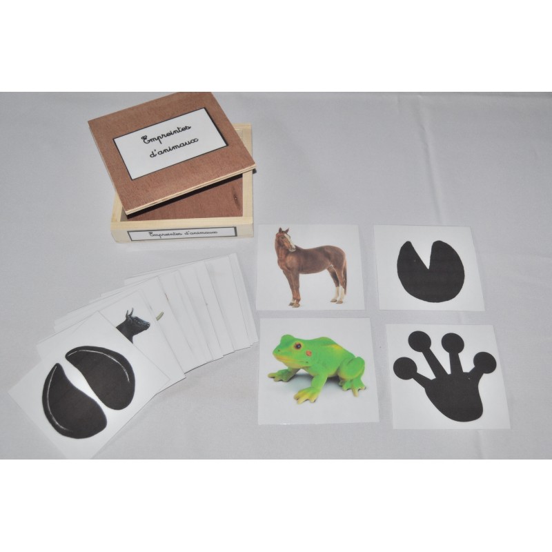 Cartes d'empreintes des animaux de nos campagnes