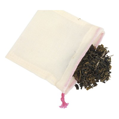 Sac en coton BIO - 5 sachets thé réutilisables