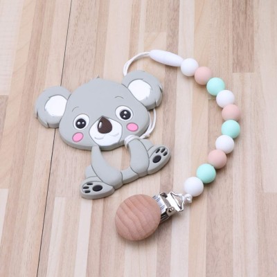 Hochet attache Koala gris