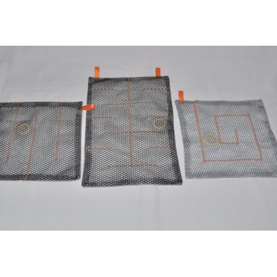 Lot de 3 labyrinthes gris/orange étoilé