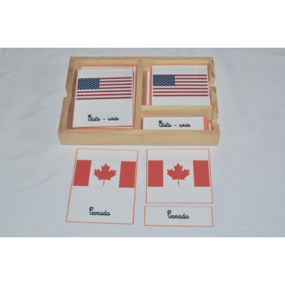 Cartes de nomenclatures drapeaux d'Amérique du Nord
