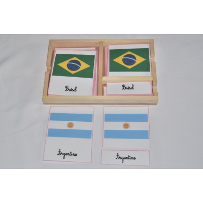 Cartes de nomenclatures drapeaux d'Amérique du Sud