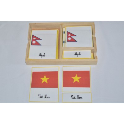 Cartes de nomenclatures drapeaux d'Asie