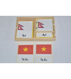 Cartes de nomenclatures drapeaux d'Asie