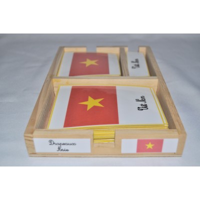 Cartes de nomenclatures drapeaux d'Asie