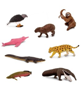 Ensemble de figurines - Collection d'animaux de forêt tropicale