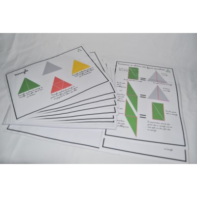 Affiches des fractions -  encastrements triangles