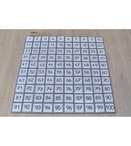 Nombres de 1 à 100 pour le grand tapis de 100