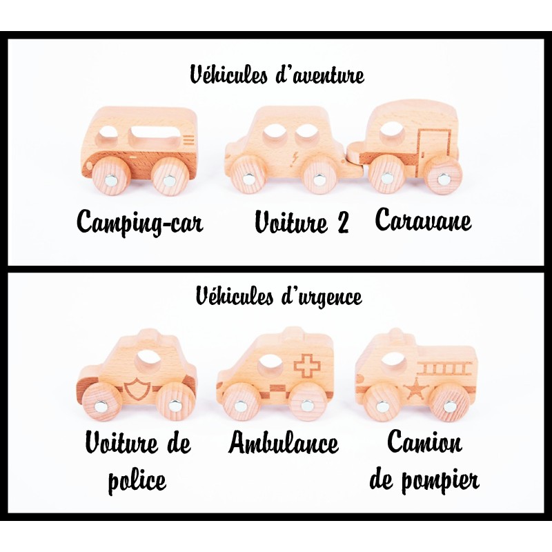 Véhicules en bois naturel - unité