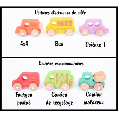 Véhicules en bois naturel - unité