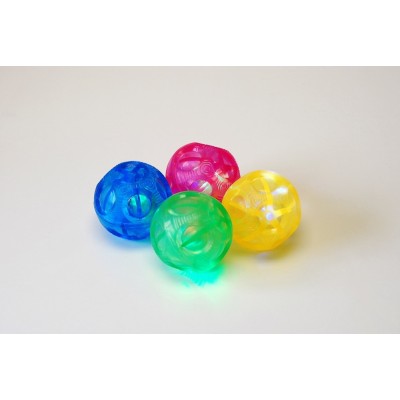 Balles lumineuses texturées - lot de 4 balles