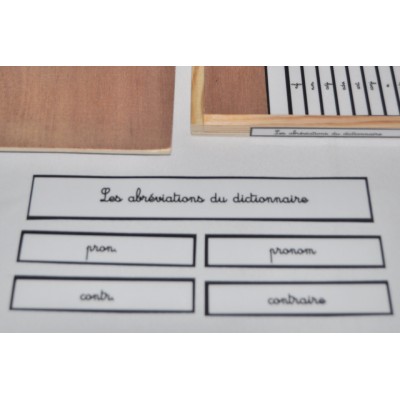 Les abréviations du dictionnaire